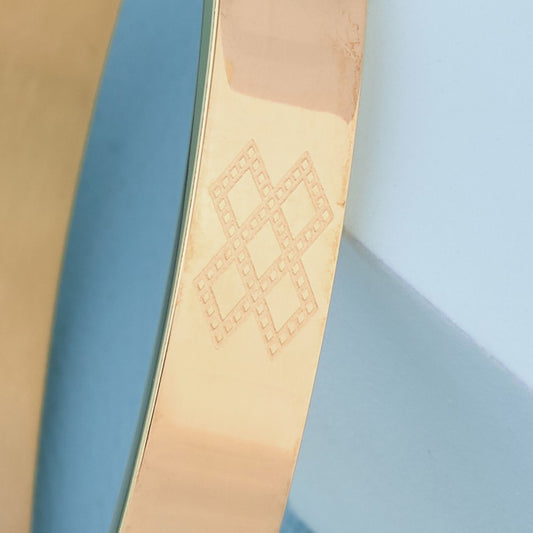 Bold Cross Gold Kada for Men – Vermeil Finish