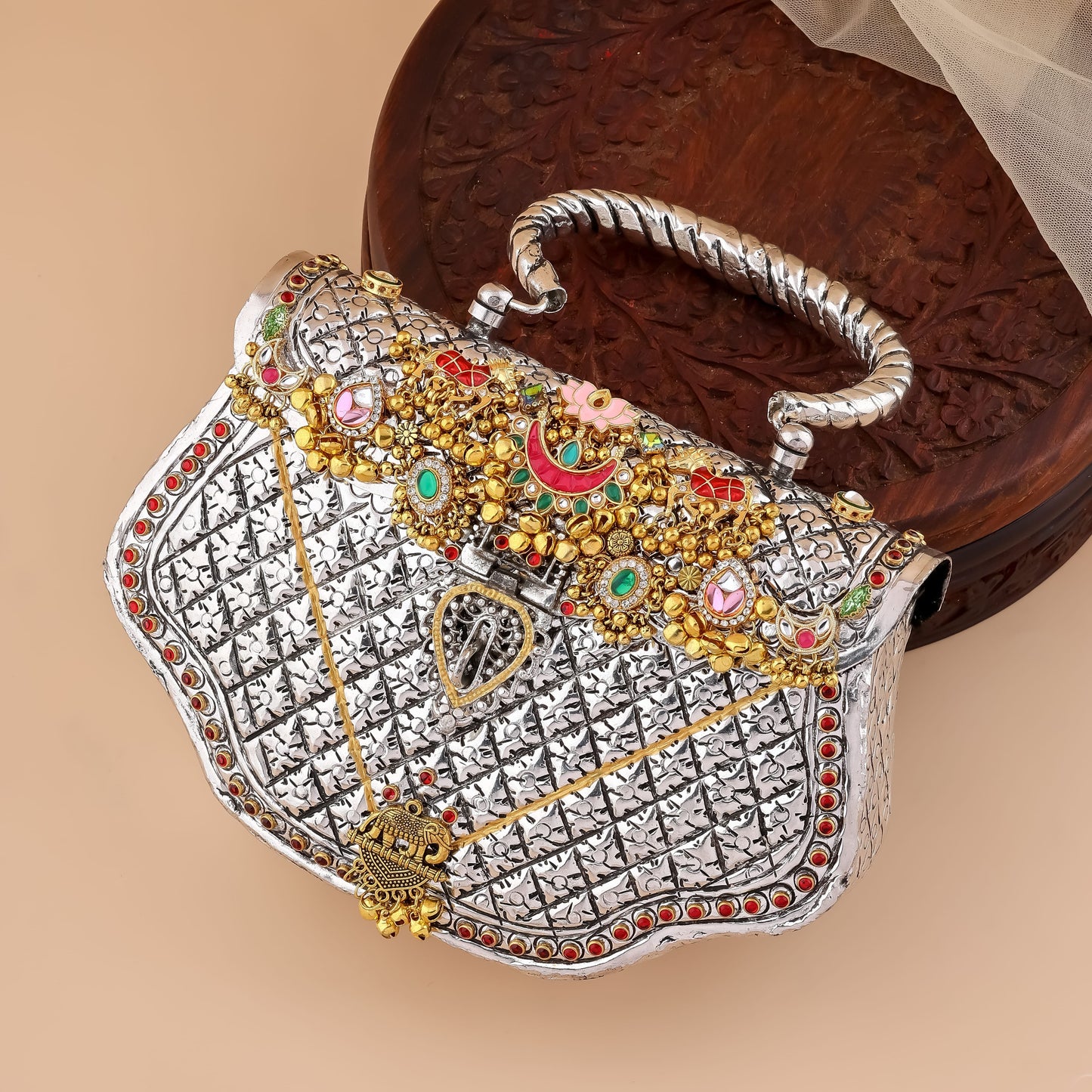 Eternal Bloom – Curved Clutch of Heritage Luxe