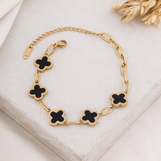 Noir Clover Bracelet