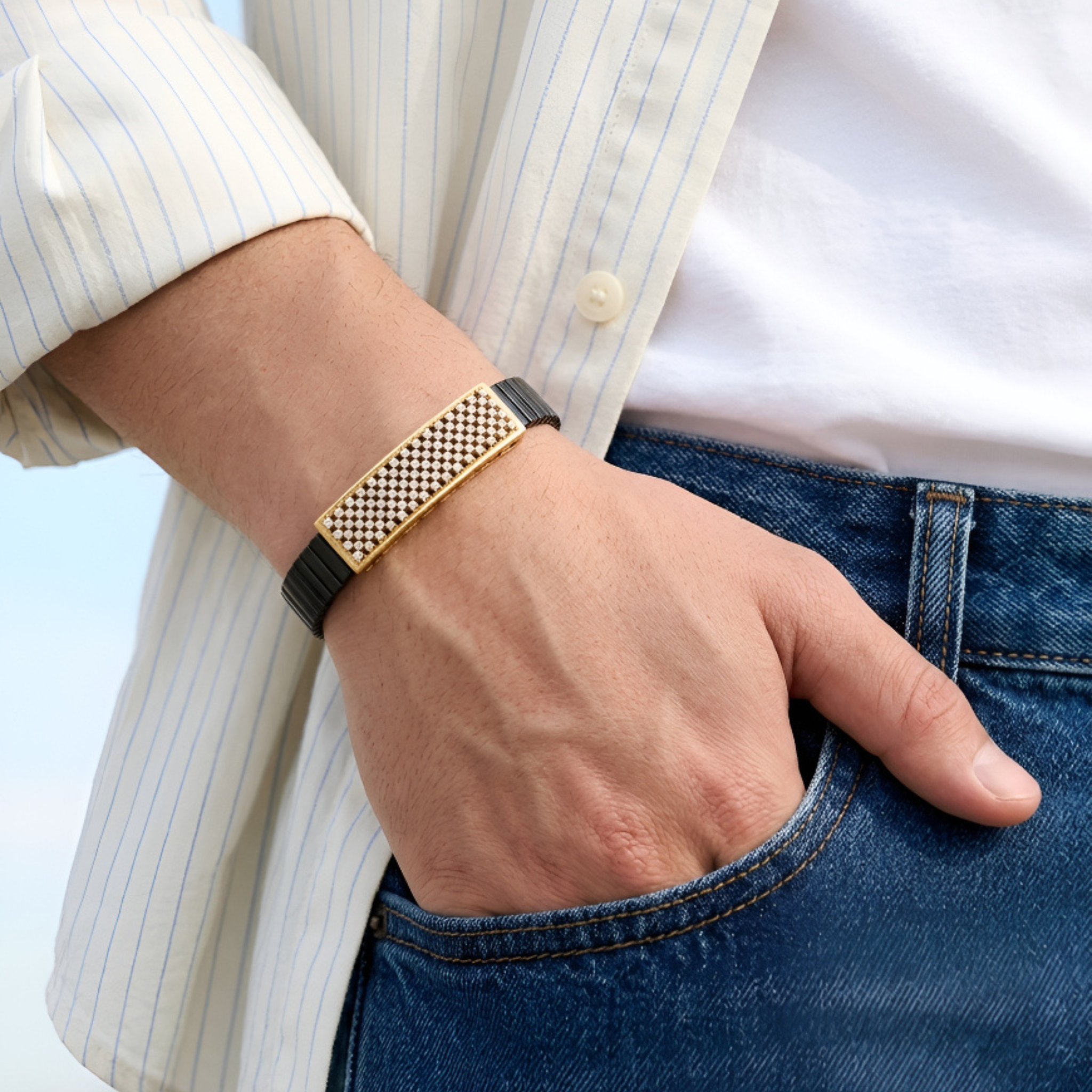 Anti tarnish bracelets for men designed for daily wear