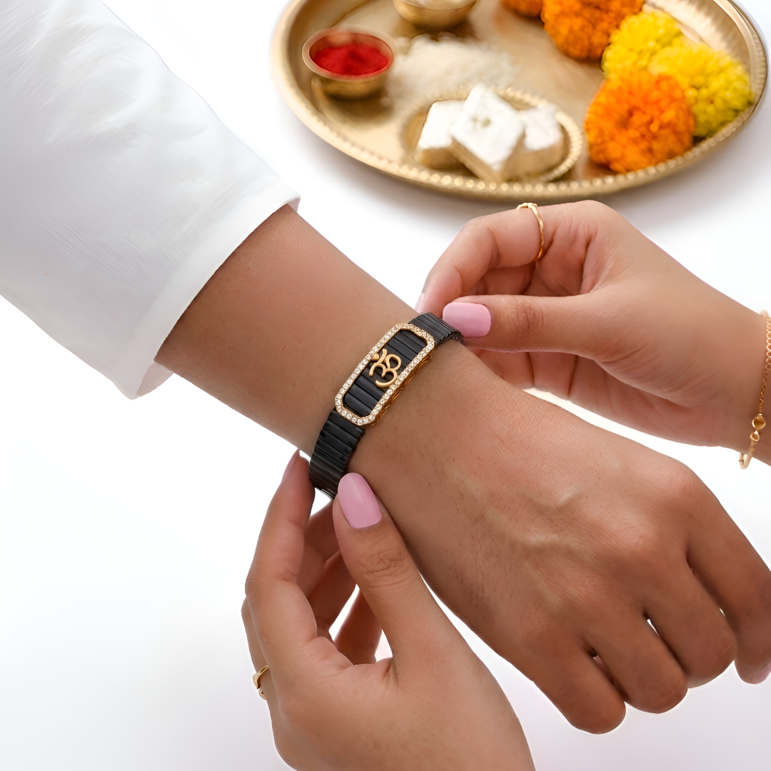 Rakhi Collection featuring premium stainless steel bracelets for brothers by ZJOOLRY