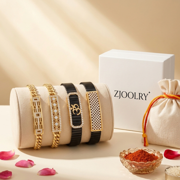 Rakhi Collection featuring premium stainless steel bracelets for brothers by ZJOOLRY