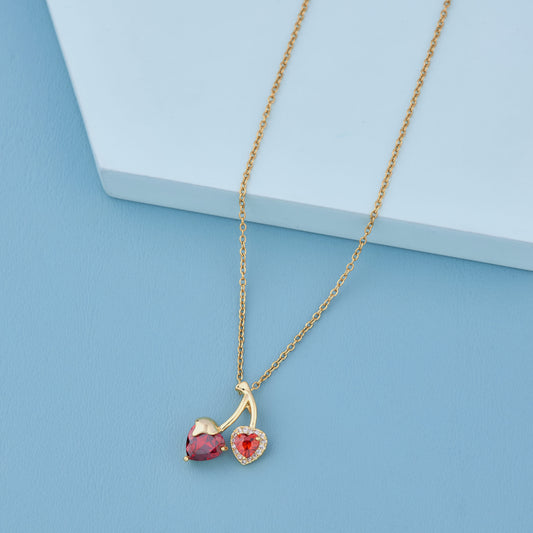 Soft Blush Heart Necklace