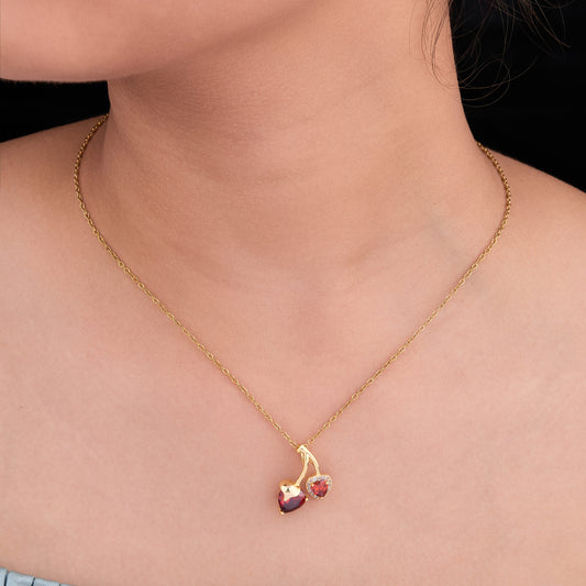 Soft Blush Heart Necklace