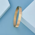 Bold Cross Gold Kada for Men – Vermeil Finish