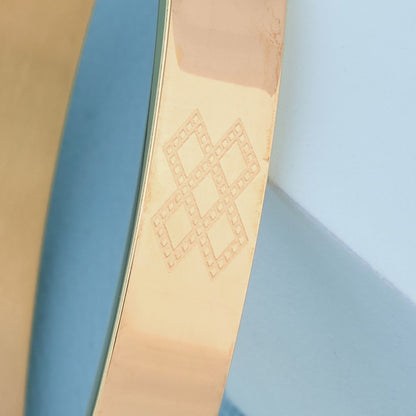 Bold Cross Gold Kada for Men – Vermeil Finish