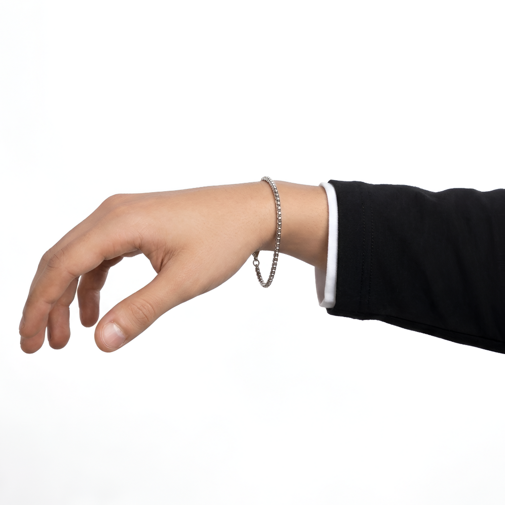 Classic Minimal Silver Bracelet for men