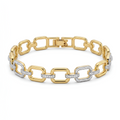 Contrast Frame Chain Bracelet for Men