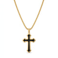 Divine Noir Cross Necklace