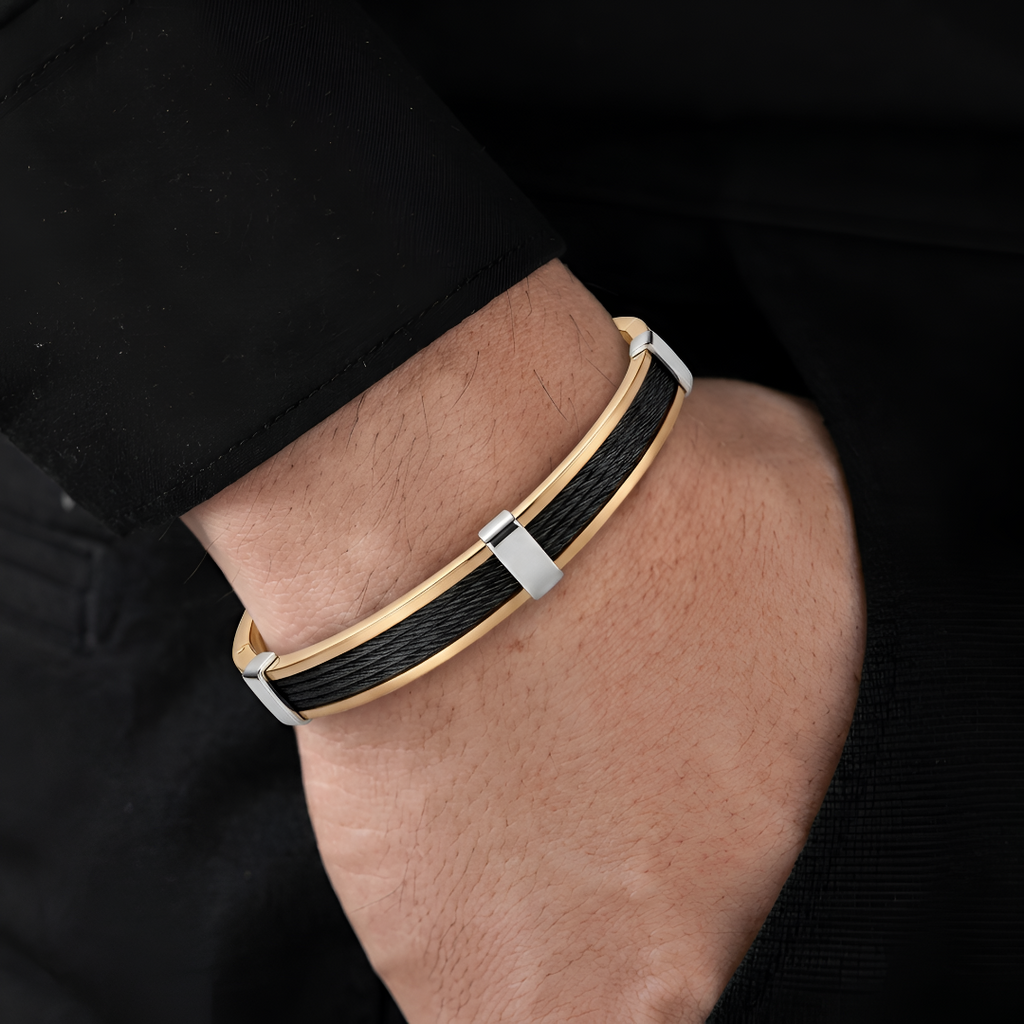 Dual Tone Goldline Kada for Men
