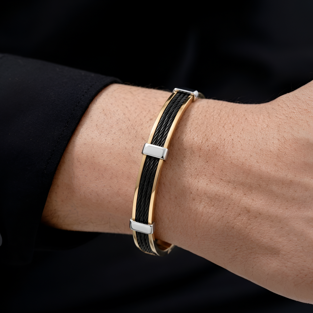 Dual Tone Goldline Kada for Men