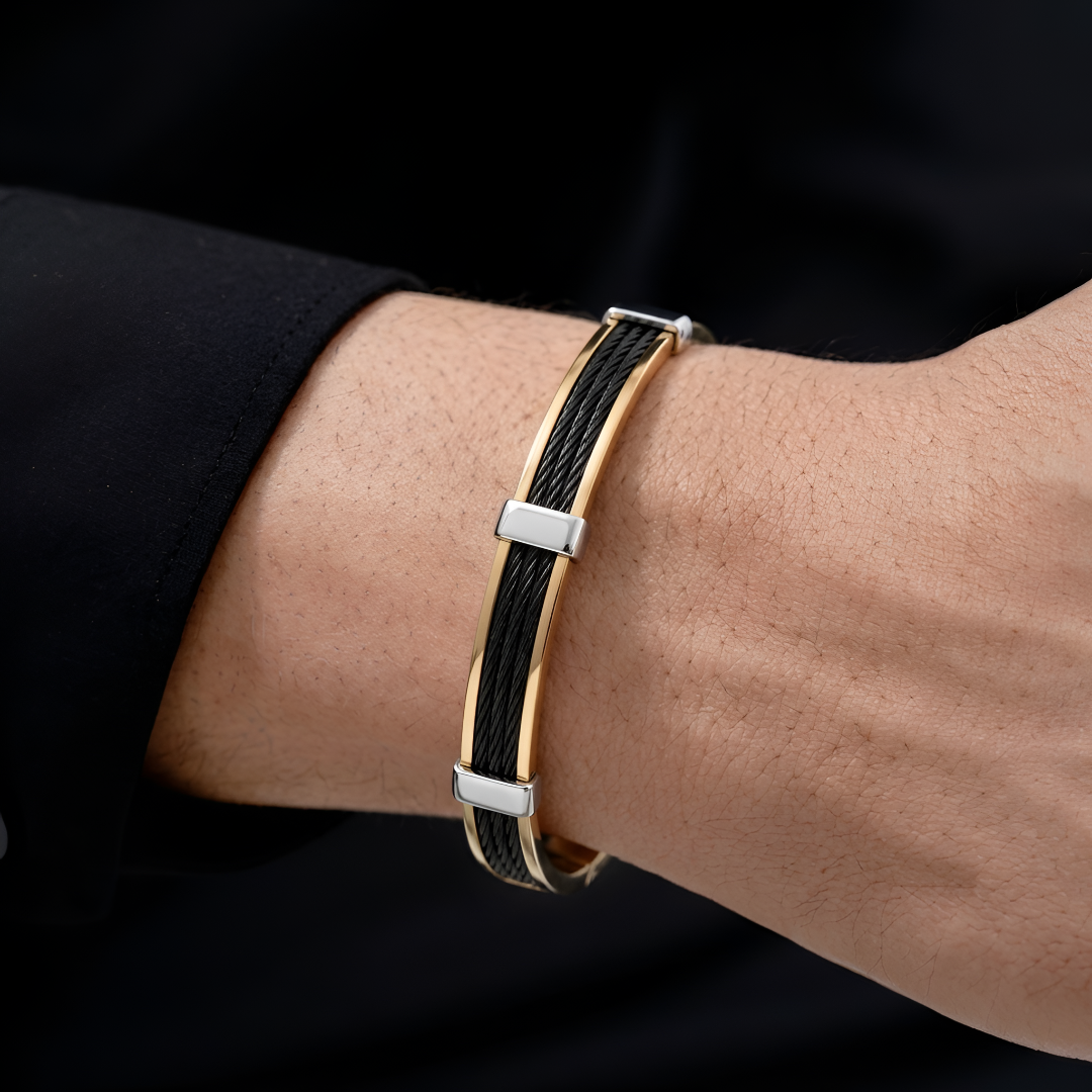 Dual Tone Goldline Kada for Men