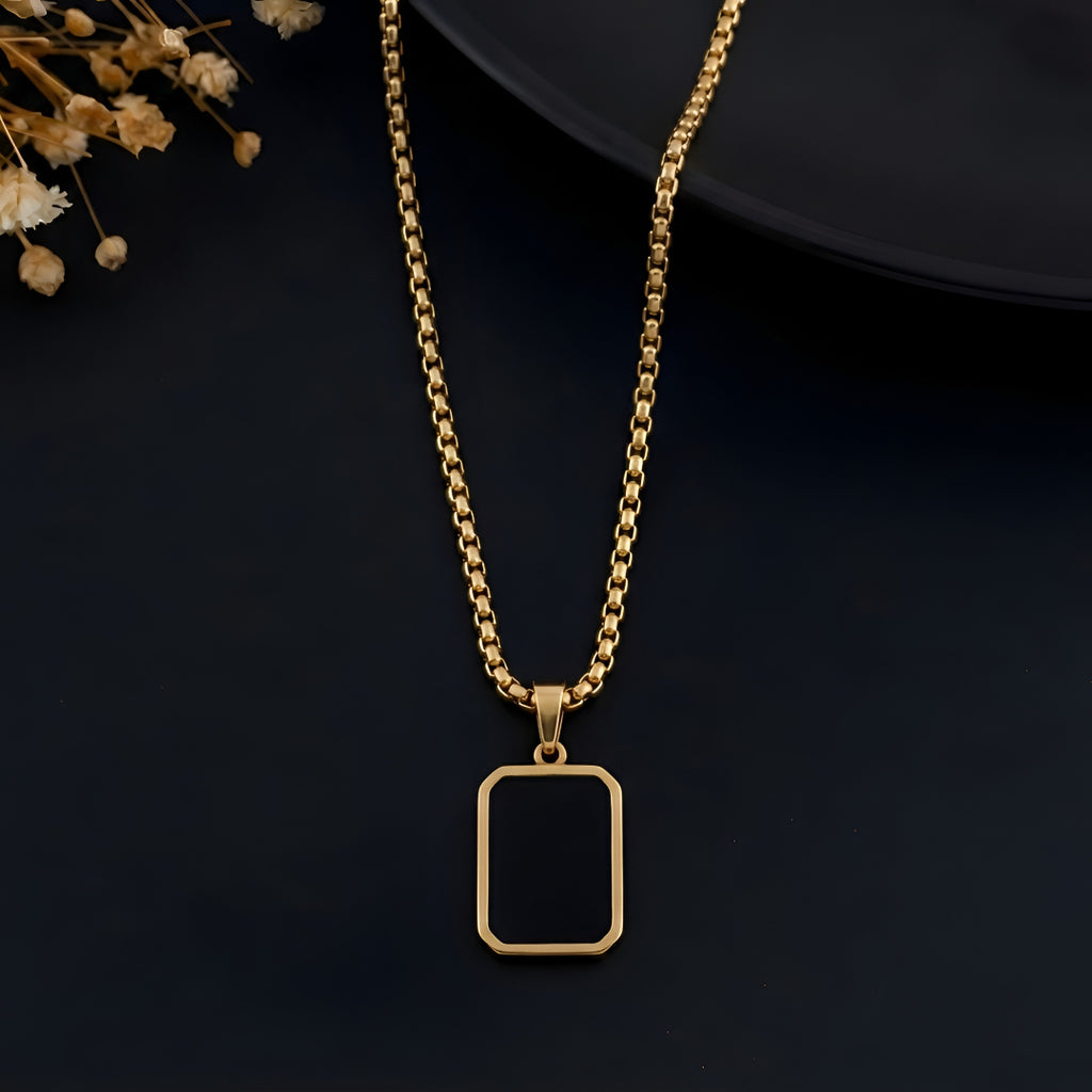 Eclipse Frame Pendant Necklace