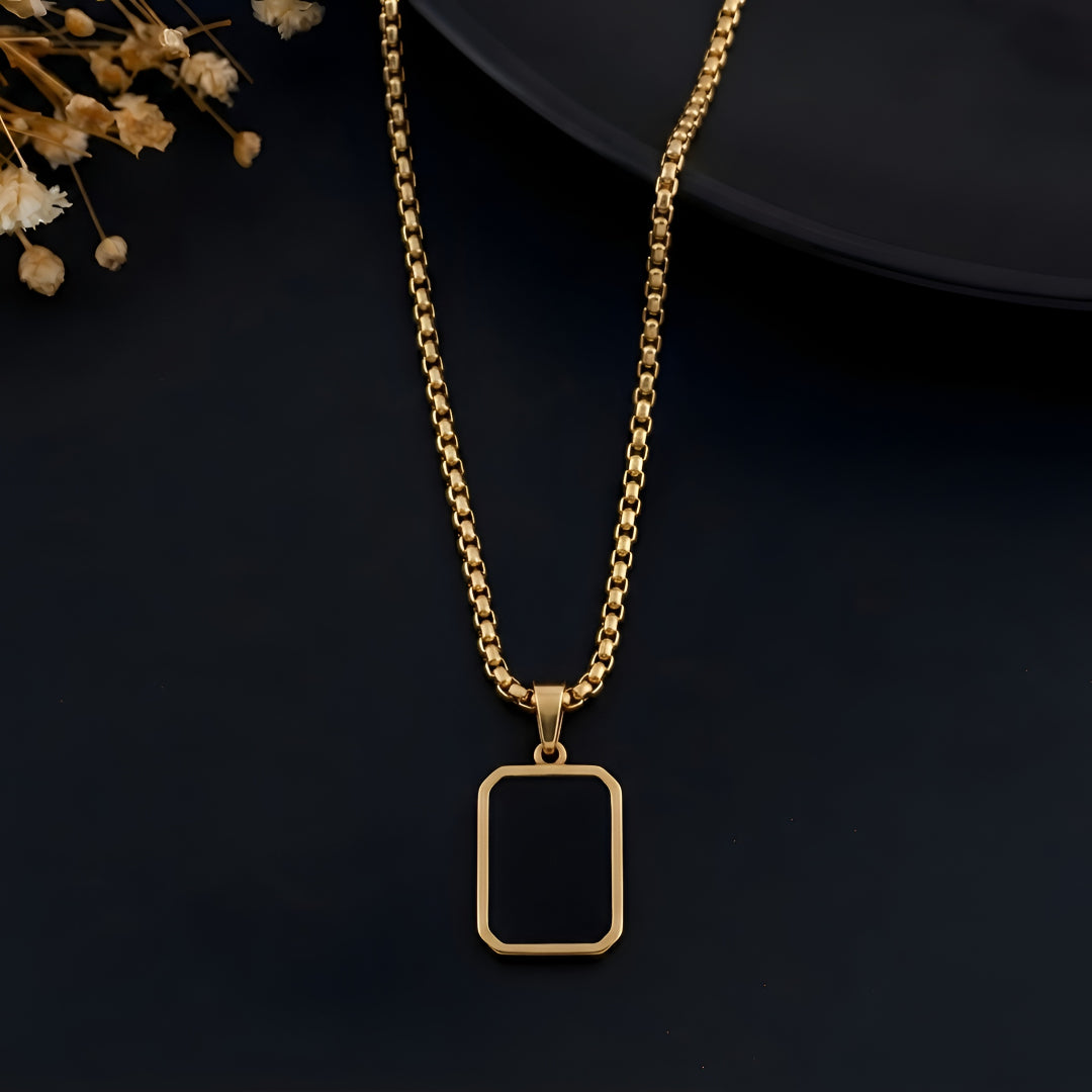 Eclipse Frame Pendant Necklace