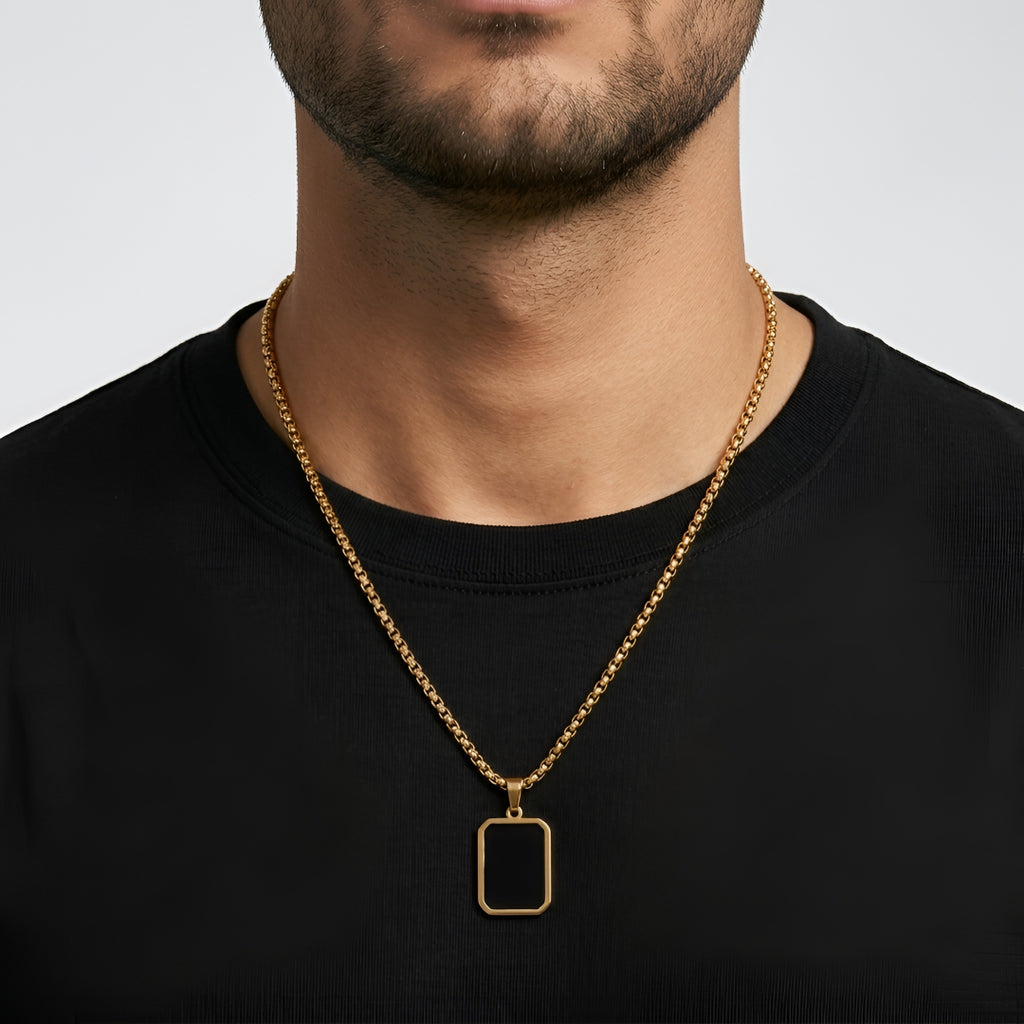 Eclipse Frame Pendant Necklace