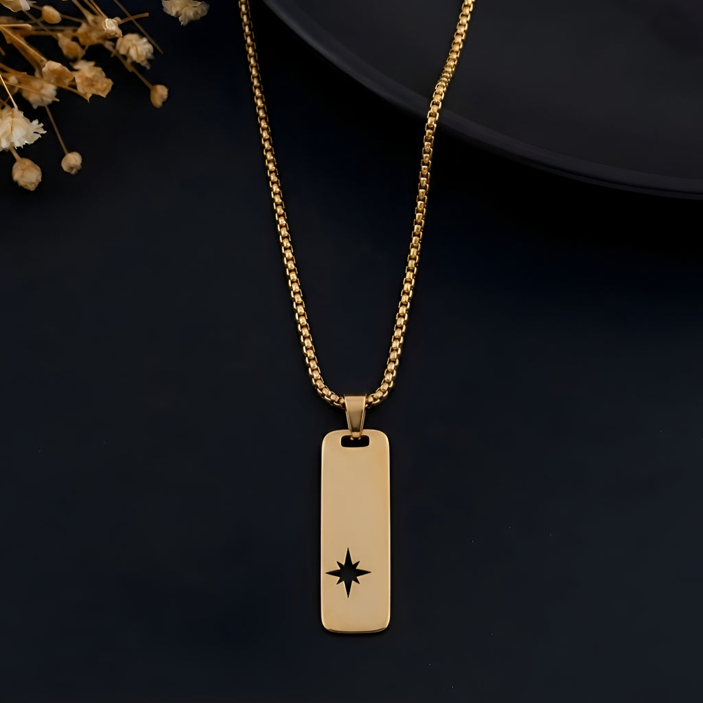 Golden Spark Pendant Necklace