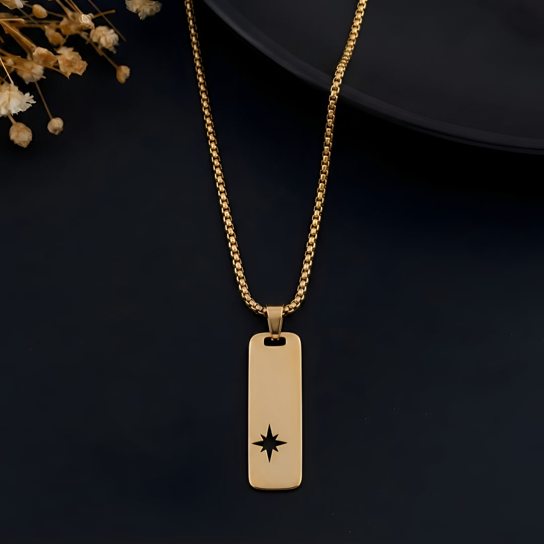 Golden Spark Pendant Necklace
