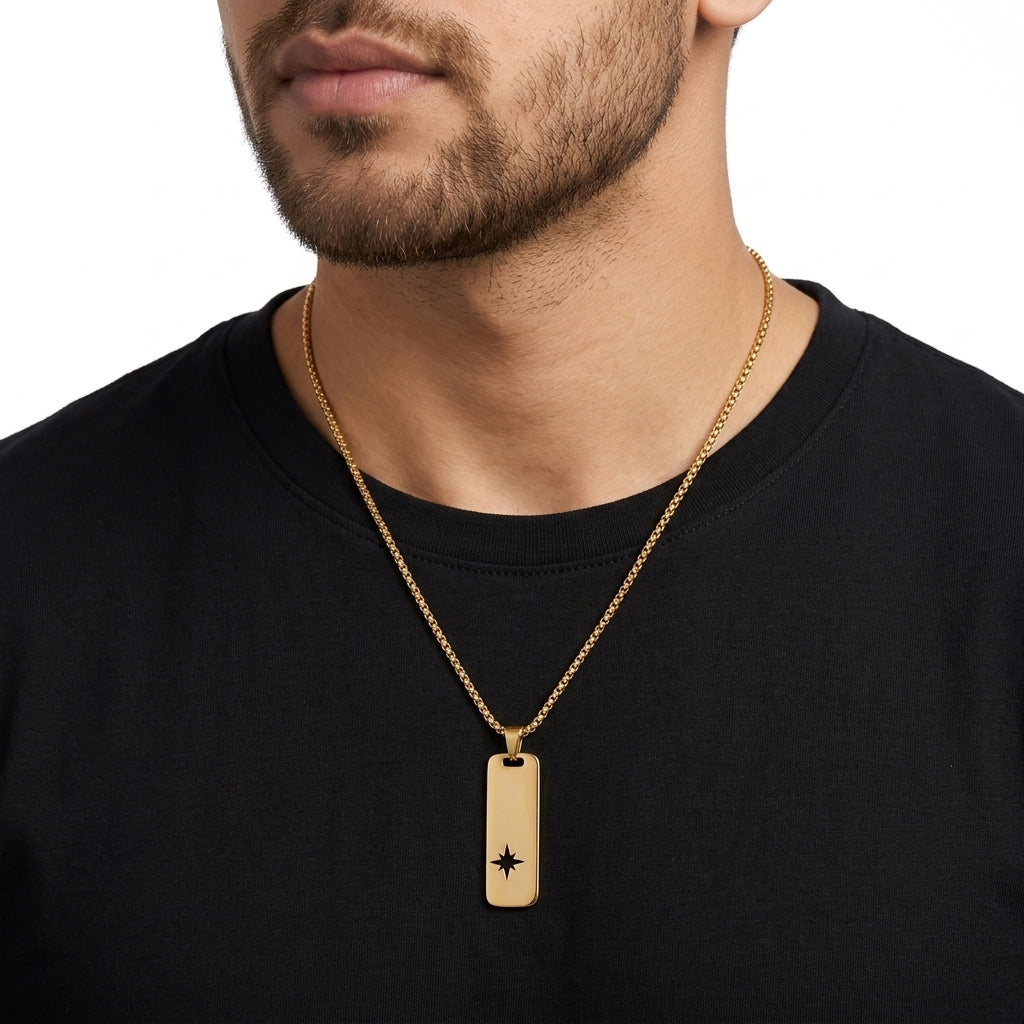 Golden Spark Pendant Necklace