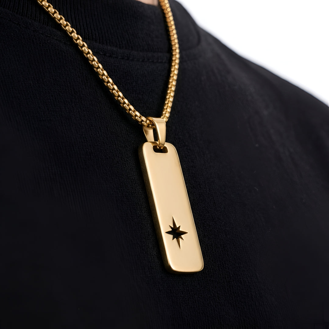 Golden Spark Pendant Necklace