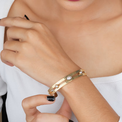 Golden Pearl Bracelet