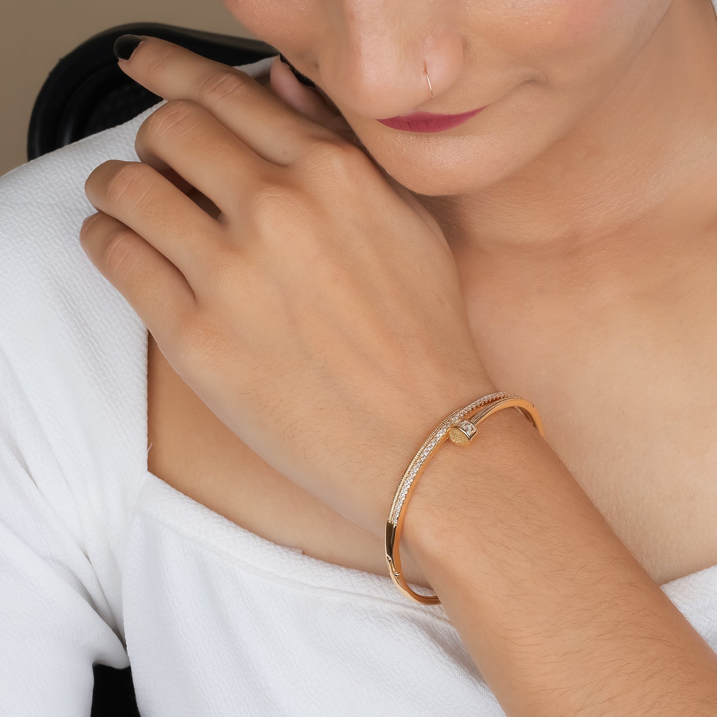 Diamond Nail Bracelet