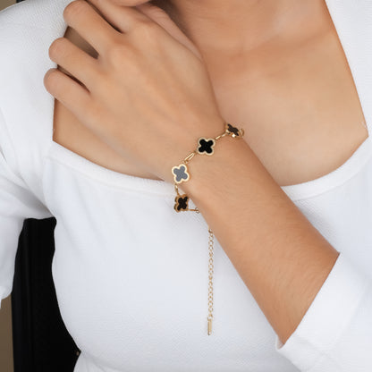 Noir Clover Bracelet