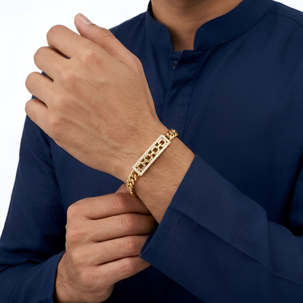 Linked Crown Rakhi Bracelet