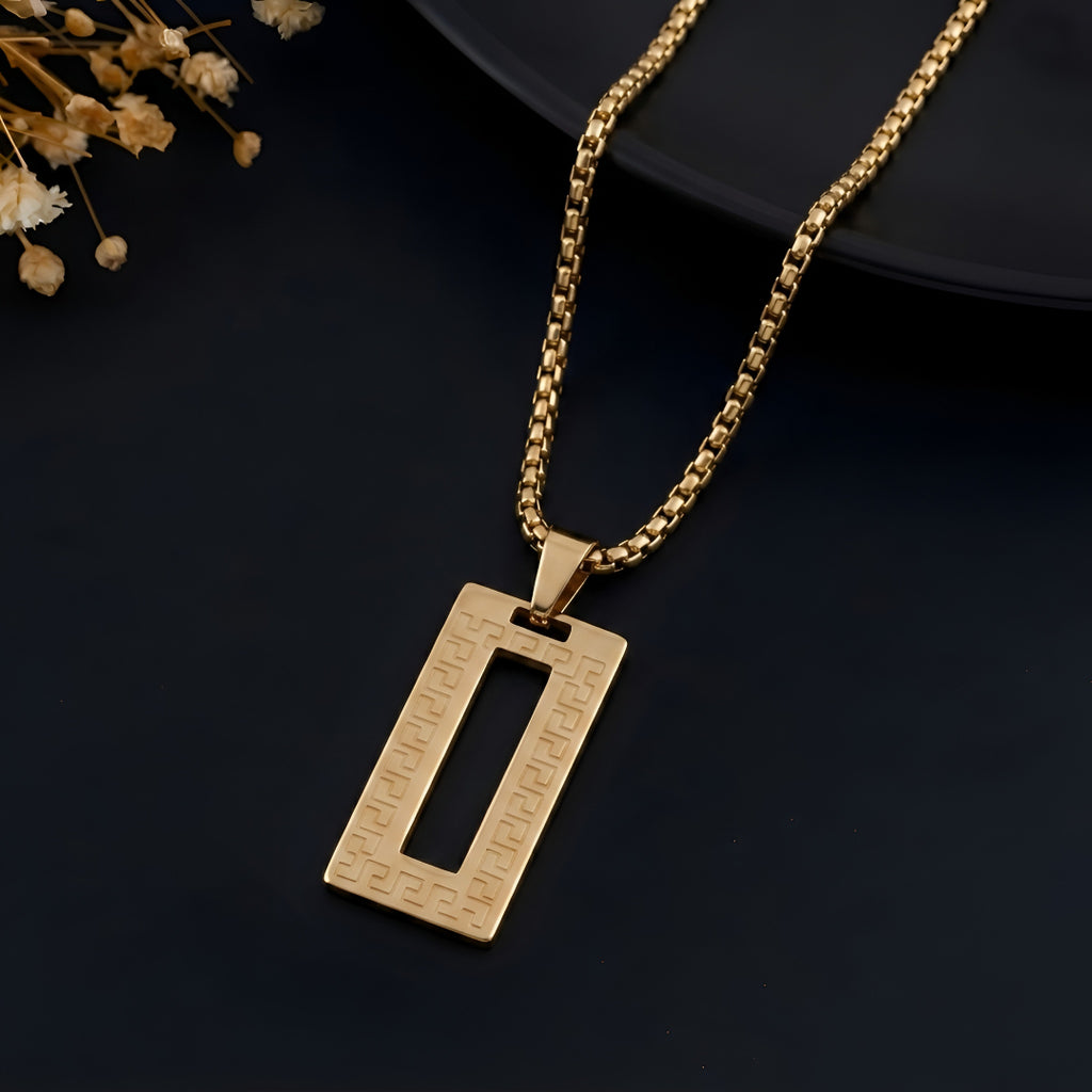 Obsidian Frame Edge Necklace