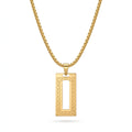 Obsidian Frame Edge Necklace