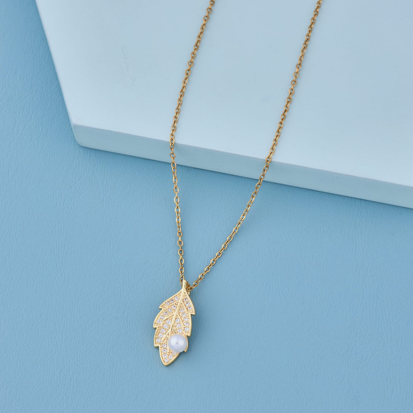 Diamond Leaf Necklace