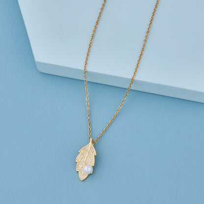 Diamond Leaf Necklace